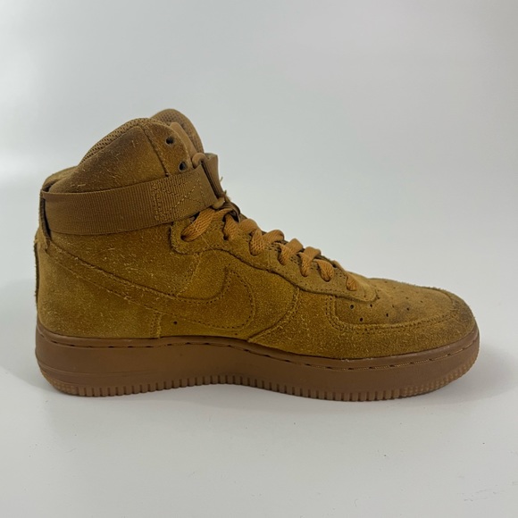 Nike AF1 Air Force 1 High LV8 Brown Suede High Top Sneakers Size 6 Y - Picture 3 of 13